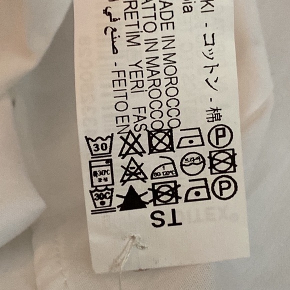 Zara White Poplin Ruffled Collar Blouse/Top. Size S - Picture 11 of 11